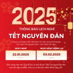 Thông báo lịch nghỉ Tết Nguyên Đán 2025