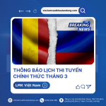 Thông báo lịch thi tuyển chính thức trong tháng 3